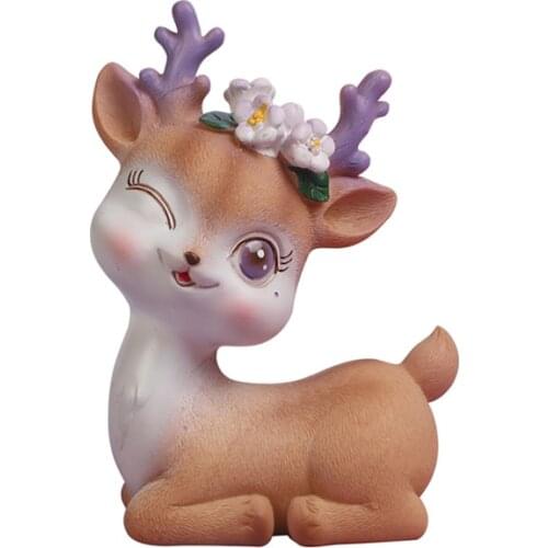 Forest Fawn Doll Animal Figure Series Resin Crafts Fantasy Decoration Surprise Gift Doll Hand DIY Toys Creative Home Ornaments