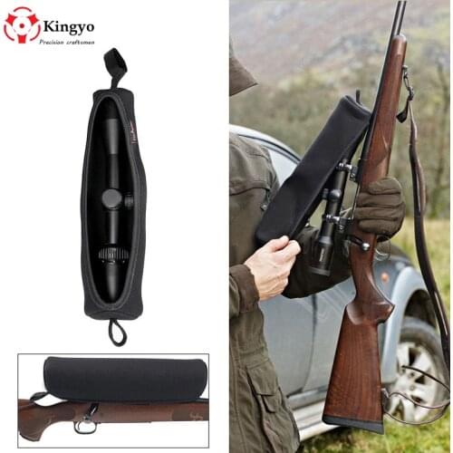Black Neoprene Rifle Scope Cover Hunting Riflescope Bag Accessory Free Shipping