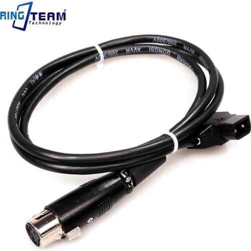 New Power Tap Plug (Male) To Male 4 Pin XLR Connector D-Tap Male to Female for Power Supply Battery Adapter Power Cable 1M