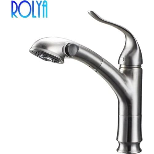 2020 Wholesale New Patent Design Nickle Brushed Sink Mixer Taps Pullout Sprayer Kitchen Faucet