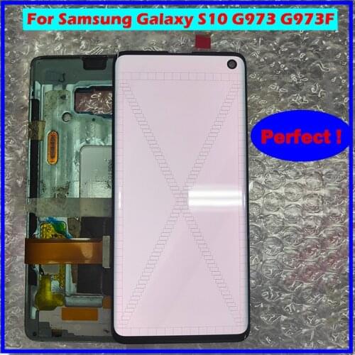Original AMOLED S10 lcd new Screed For Samsung Galaxy S10 G973 SM-G973F/DS G973U LCD Display Touch Screen Digitizer Replacement