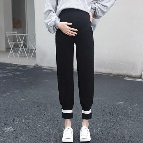 Autumn Plus Thick Maternity Pants The Foot Leggings Casual Loose Harem Pregnancy Pants Elastic Waist Women Pregnancy Clothes