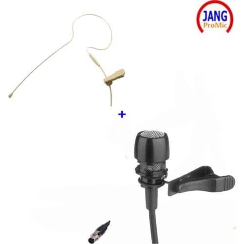 Lapel with Headset Microphones Kit Stage Teaching Condenser Microfone for AKG Samson etc Wireless Transmitter Mini XLR 3pin