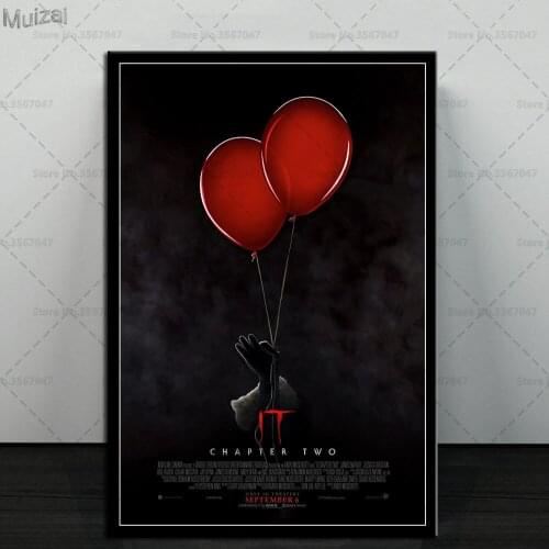 IT Movie Poster Stephen King Classic Horror Movie Canvas Wall Art Painting Posters and Prints Picture for Living Room Home Decor
