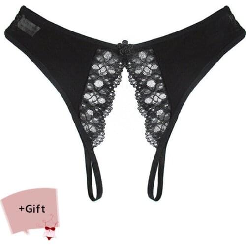 Sexy Fashion Lace Hollow Open Panties Private Underwear G-String Thong Panties embroidered Allure Erotic For Women Body Panties