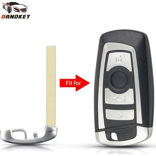 Dandkey Replacement Emergency Insert Blade For BMW 3 5 7 Series 2009-2016 CAS4 System Smart Uncut Fob Keyless Remote Key Blade