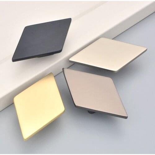 Modern Cabinet Knobs and Handles Drawer Furnitures Cupboard Wardrobe Dresser Knobs Pulls Book Cabinet Door Pull Square Handle