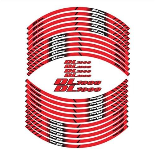 Motorcycle Reflective Wheel Sticker Tire Decoration Protection Moto Full Coverage Rim Decals Stickers For SUZUKI DL1000 dl1000