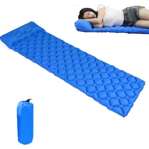 Outdoor Camping Inflatable Mattresses fast filling air bag camping mat Sleeping Cushion with pillow Ultralight Waterproof Mat