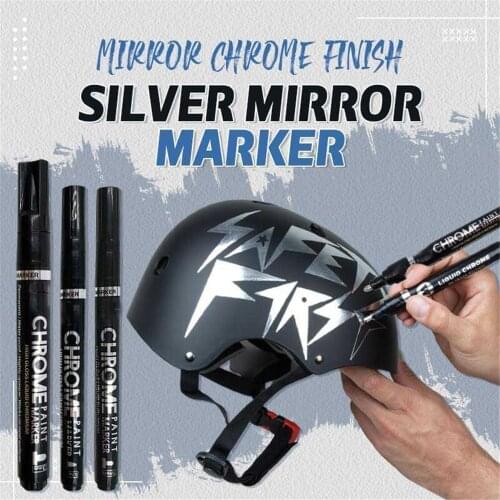 Amazing Silver Mirror Marker Features Reflective Ink Art Supplies DIY Paint Brush Adding Silver Shine Professional Brush Pen