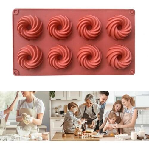 Baking Supplies Universal 8-Cavity Yogurt Gelatin Fruit Jelly Molds Eco-friendly Mousse Mold Flexible for Family