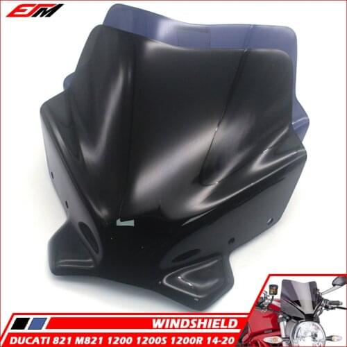 Motorcycle Visor Viser Windshield WindScreen Fit For DUCATI MONSTER 797 M797 821 M821 1200 1200S 1200R 14'-20' 15 16 17 18 19