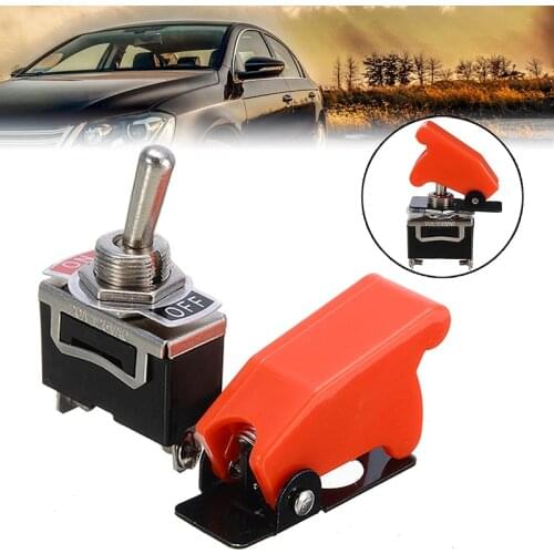 1pcs Car Truck Toggle Switch Cover ON/OFF 6 A/250 VAC SPST Toggle Switch Car Dash Light with Cover