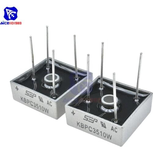 10PCS/Lot Bridge Rectifier Diode SIP-4 KBPC3510W 35A 1000V Single Phase Silicone Bridge Rectifier Original Integrated Circuit