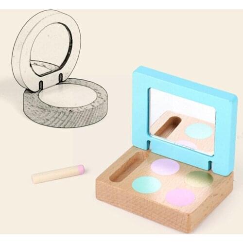 12PCS Kids Wooden Pretend Role Play Toy Makeup Beauty Makeup For Girls Accessory Cosmetics Gift Playset Simulation Toy Funn A9B0