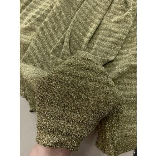 5yards/bag s004 pleat gold knit tulle mesh lace fabric for sawing bridal wedding dress/ ball gown