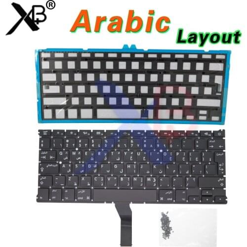 Arab Arabic Keyboard/Backlight Backlit+100pcs keyboard screws For MacBook Air 13.3" A1369 A1466 2010-2017 Years