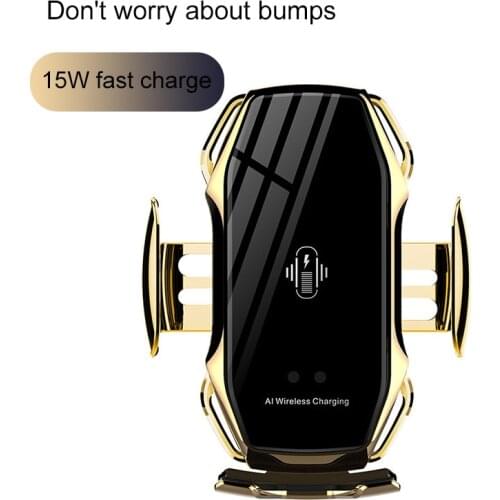 15w car mobile phone holder wireless charger intelligent infrared induction automatic magic clip car wireless charger