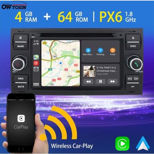 Android 10 PX6 4G+64G Car DVD Multimedia Player For Ford Galaxy Kuga Mondeo Transit Connect Fusion GPS Radio Carplay TDA7850 DAB