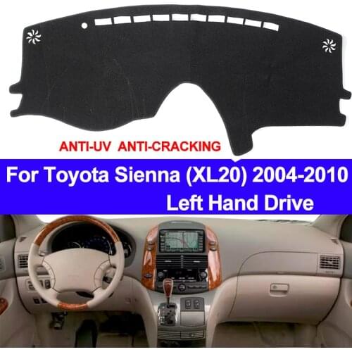 TAIJS Car Dashboard Cover Dash Mat For Toyota Sienna XL20 2004 2005 2006 2007 2008 2009 2010 Non-slip Sun Shade Pad Carpet