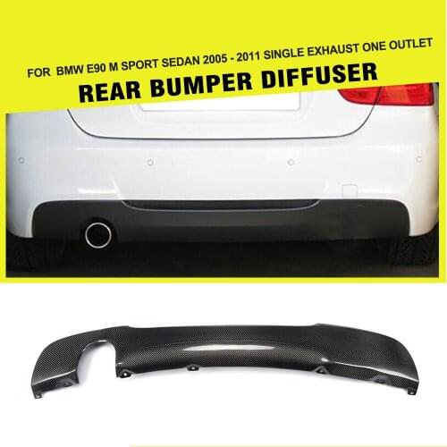 Car-Styling Carbon Fiber Rear Bumper Diffuser Lip Spoiler for BMW 3 Series M Tech Sedan 2005 - 2011