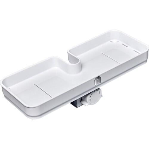 TT Xiaomi White Bathroom Shower Shower Rod Punch-Free Storage Rack Nail-Free Induction Tray
