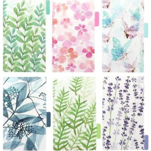 Creative A5 A6 A7 Colored Notebook Index Page Matte Cover Spiral Diary Planner Paper Note Book Category Pages Stationery