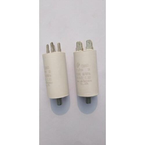 CBB60 AC 450V 50/60Hz 4/5/6/8/10/12/14/16/20/25/30/35/40/45/50uF 8mm Thread Polypropylene Film Motor Capacitor