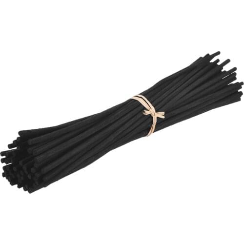 50Pcs Black Rattan Sticks Fragrance Oil Diffuser Rattan Reed Sticks Replacement Refill Sticks for Home Party Decorations