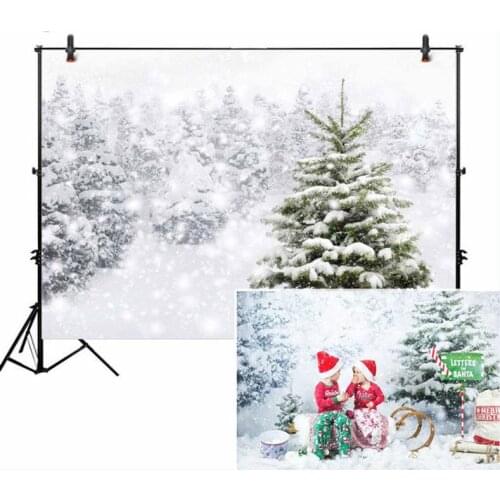 HUAYI Photo Background Newborns Christmas Winter Snowy Forest Photo Backdrop Child Family Christmas Celebration Party DropD-7838