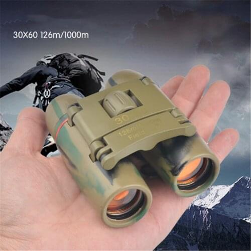Sakura Camouflage 30x60 Red Film Double Cylinder Pocket Compact Low Light Level Night Vision Non-infrared Telescope