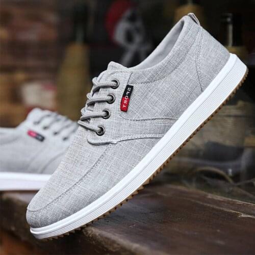 Canvas Men Vulcanize Shoes Fashion Classic Casual Shoes Men Comfortable Lace Up Flats Male Lightweight Breathable 2020 Mew