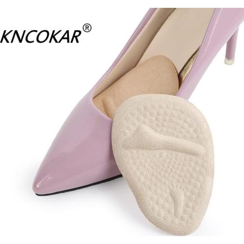 KNCOKAR A Pair Of Soft High Heels Half Yard Mat Arch Insert Insole Foot Forefoot Protection Pad Women XFJ16