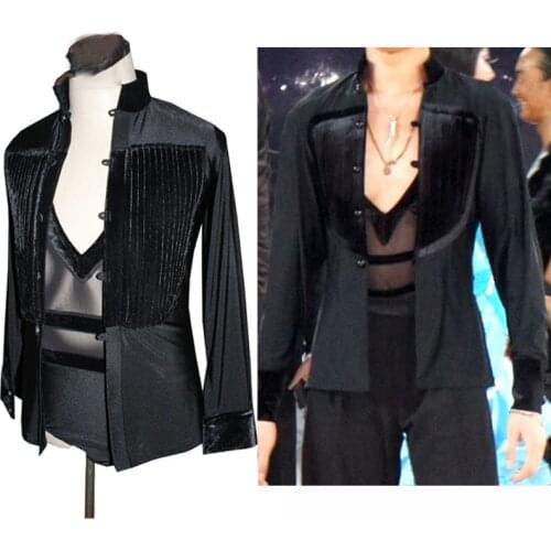 Latin Dance Competition Costume Set Vest+Coat Men Stage Wear Ballroom Dancing Tops Latin Shirt Men Winter Dance Costume VDB843
