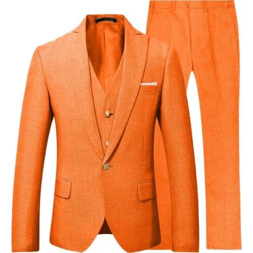 Summer Beach Latest Mens 3 Pcs Suit Slim Fit Peak Lapel Linen Wedding Groom Tuxedos Costume Homme Terno Masculino Blazer