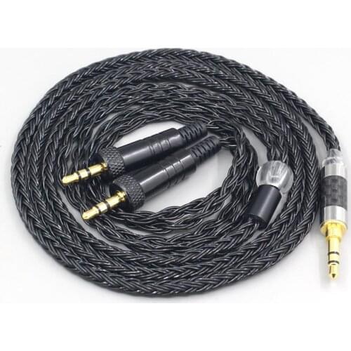 LN007404 16 Core 7N OCC Black Braided Earphone Cable For Sony MDR-Z1R MDR-Z7 MDR-Z7M2 With Screw To Fix headphone