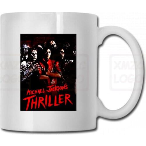 Michael Jackson Thriller Half Sleeve Black T Mug Cup Women Men