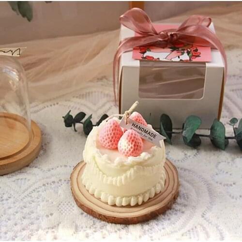 Simulation Cream Decorating Cake Candle Mold Korean Style Aromatherapy Candle Making Silicone Mold Handmade Soap Mold
