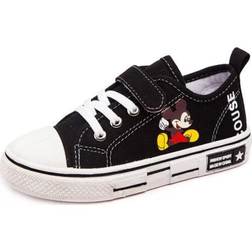 Disney 2021 Ins New Fashion Sneakers Boys and Girls Sneakers canvas Shoes Mickey Mouse Chilsren Sneakers Shoes