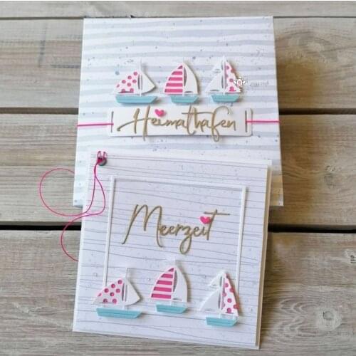 New Sailboat decoration metal Cutting Dies Stencils DIY Scrapbooking Paper/photo Cards Embossing Dies