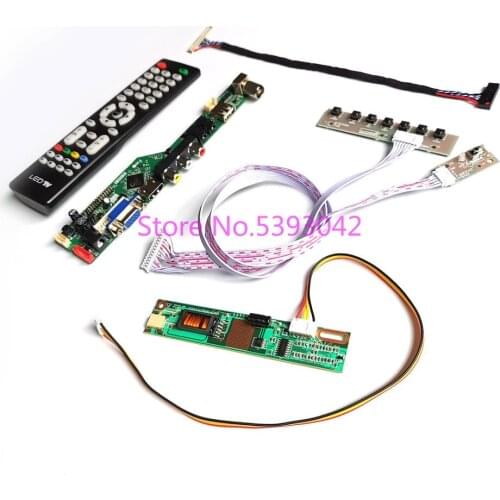 Fit B154EW02 V.0/V.1/V.2/V.3/V.4/V.5/V.6/V.7 AV USB 1CCFL 1280*800 Remote TV 30-Pin LVDS analog signal controller board kit