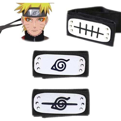 Naruto Bandage Anime Cosplay Headband Forehead Shippuden Uzumaki Uchiha Kakashi Action Figure Toys Model Cos Juguetes Kawaii