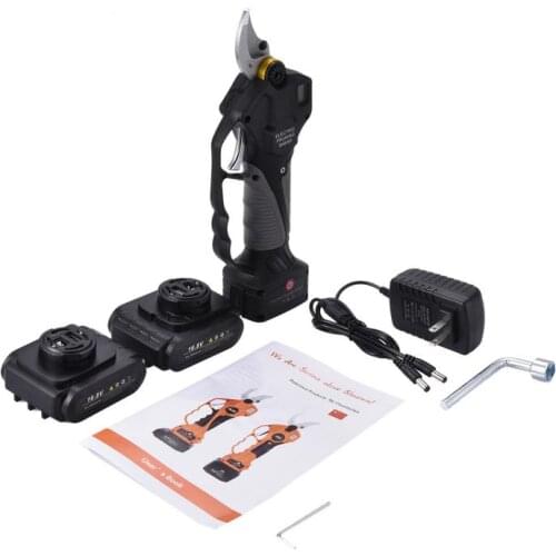 Professional Cordless Electric Pruning Shears with 2PCS Backup 2Ah Lithium Battery Powered Tree Branch Pruner