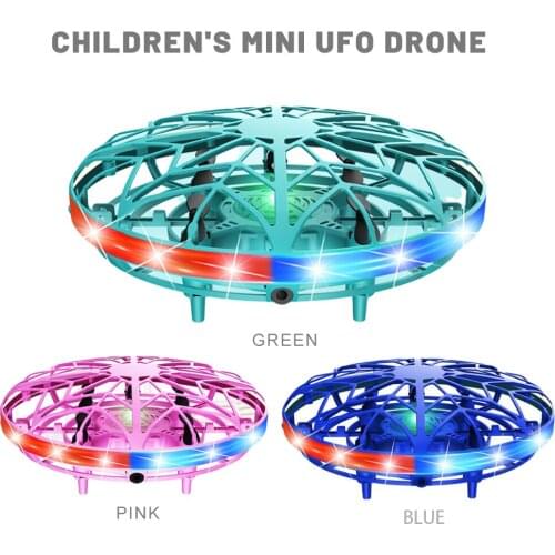 Hand Induction Mini UFO Drone for Kids Helicopter Hand Control LED Lights Mini Flying Toys Aircraft USB Rechargebale for Adults