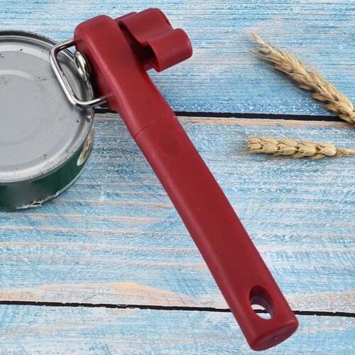 Manual Can Opener ABS Handle Labor-saving Stainless Steel Manual Tin Can Opener Safe Canned Drinks Cut Lid Tool for Kitchen