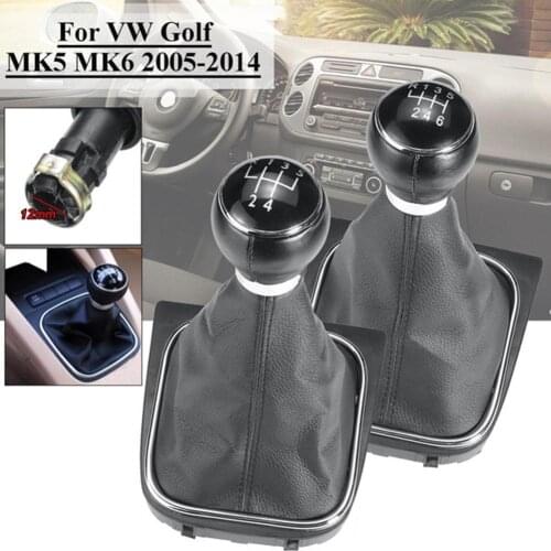 5/6 Speed Gear Shift Knob Boot Gaiter Cover for Golf Jetta MK5 MK6 2005-2014