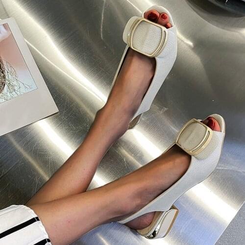 TELOTUNY sandals 2021 New Summer Womens Sandals With Back Trip Strap Roman Ladies Beach Shoes PU Fish mouth Summer Sandalias