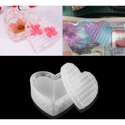 1 Pcs Heart Shape Storage Box Silicone Molds Boxes Crystal Epoxy Resin Mold For DIY Jewelry Making Gifts Case Crafts Supplies
