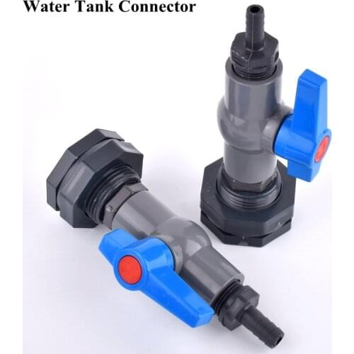 1 Set 1/2'' 3/4'' to 8~20mm Water Tank Connector Aquarium Fish Tank Drain Adapter Garden Irrigation Water Pipe Ball Valve Joints