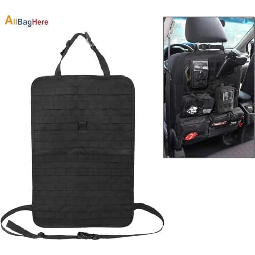 Tactical Molle System Car Seat Back Organizer Pocket Storage Vehicle Panel Camping Travel Car Seat Cover Protector Universal Fit